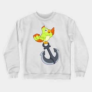 Parrot with Anchor Crewneck Sweatshirt